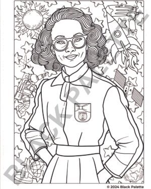 Katherine Johnson Inspired Coloring Page - Pathways to the Stars