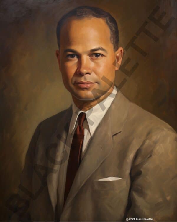 Elegant portrait of Dr. Charles Drew, a pioneering figure in medicine.